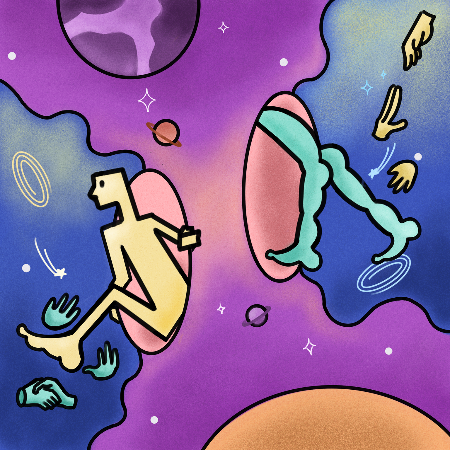 A digital painting called 'Come and go'